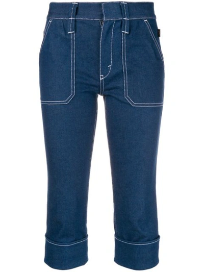 Chloé Cropped High-rise Straight-leg Jeans In Blue