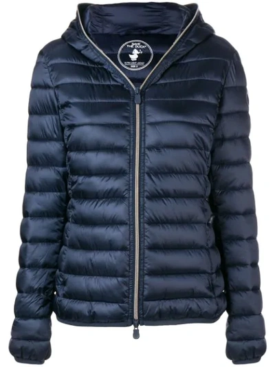 Save The Duck Hooded Puffer Jacket - Blue