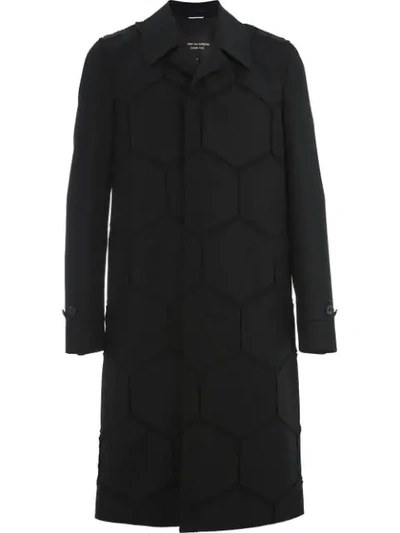 Comme Des Garçons Homme Deux Comme Des Garçons Homme Plus Geometric Panels Midi Coat - Black