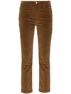 Frame Straight-leg Cropped Jeans - Brown