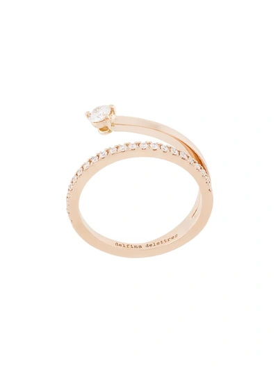 Delfina Delettrez 18kt Champagne Gold Marry Me Diamond Ring In Metallic