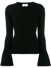 Allude Wide Sleeve Jumper In Black
