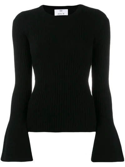 Allude Wide Sleeve Jumper In Black