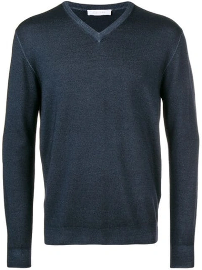 Cruciani V-neck Pullover - Blue