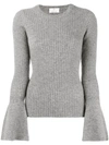 Allude Wide Sleeve Jumper In Grey