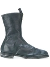 Guidi Zipped Panelled Boots - Grey