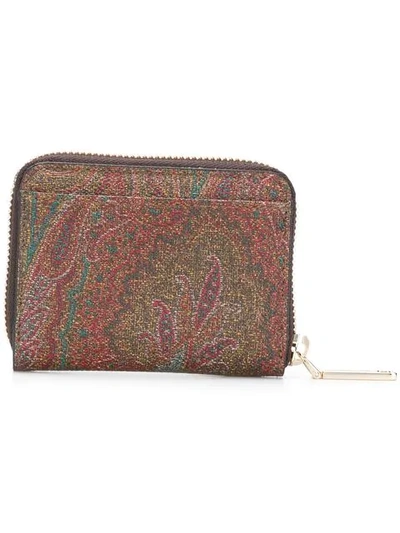 Etro Paisley Print Purse In Brown