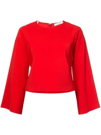 A.l.c . Long-sleeve Flared Sweater In Red