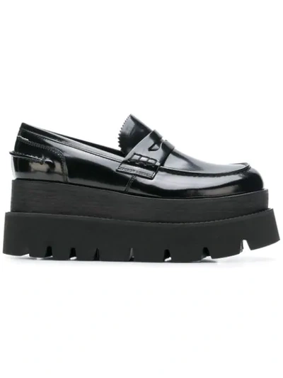 Mm6 Maison Margiela Platform Loafers - Black