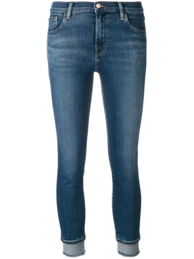 J Brand Double Hem Skinny Jeans In Blue