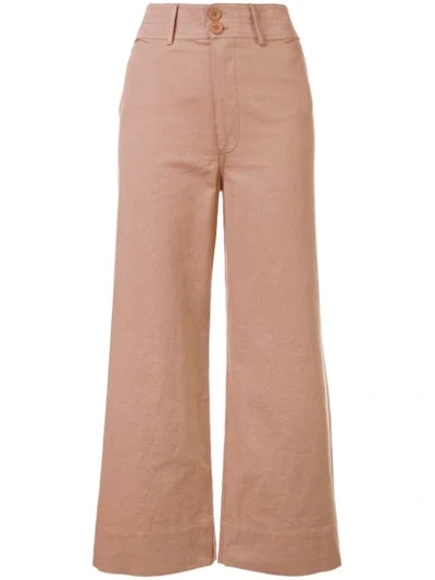 Apiece Apart Flared Tailored Trousers - Brown