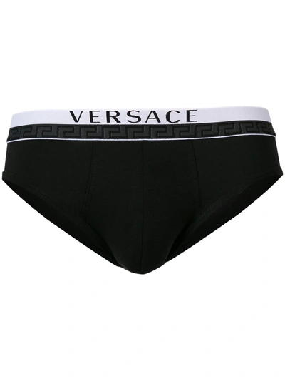 Versace Logo Boxer Briefs - Black