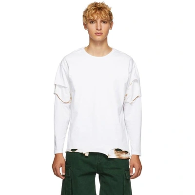 Ottolinger White Burned Long Sleeve T-shirt