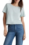 Madewell Lakeshore Softfade Cotton Crop Tee In Faraway Sky