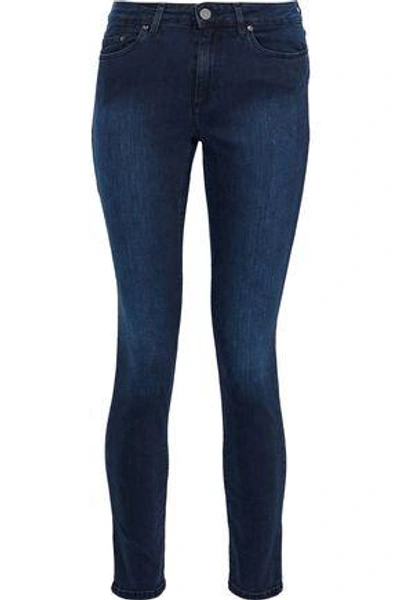 Acne Studios Woman Mid-rise Skinny Jeans Dark Denim