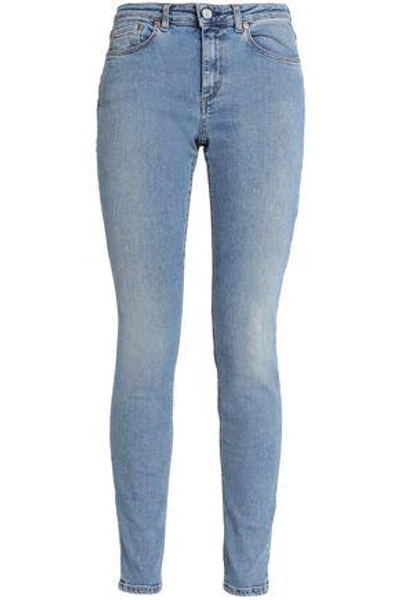 Acne Studios Woman Mid-rise Skinny Jeans Light Denim