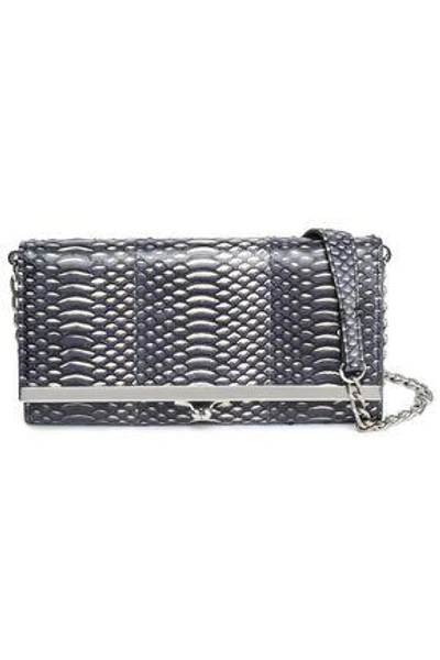 Maison Margiela Python Wallet In Charcoal