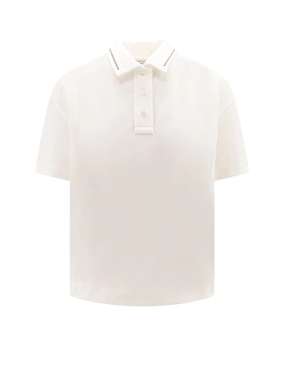 Brunello Cucinelli Cotton Polo Shirt In Beige