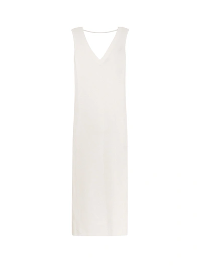 Brunello Cucinelli Ribbed Cotton Dress In White