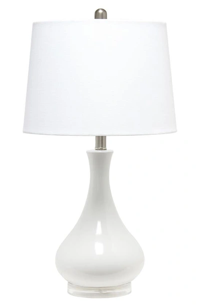 Lalia Home White Droplet Ceramic Table Lamp