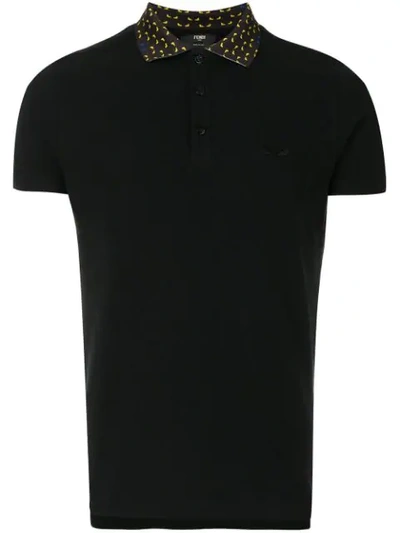 Fendi Short Sleeve Polo Shirt - Black