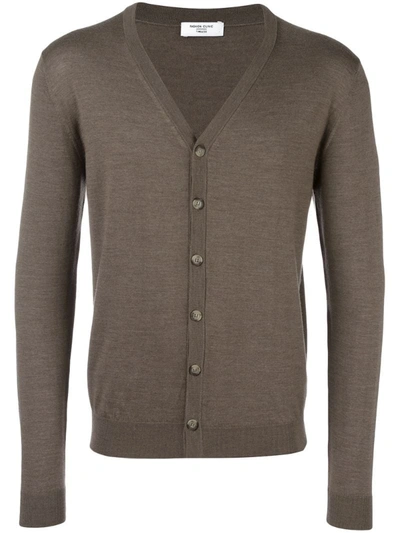 Fashion Clinic Timeless V-neck Cardigan In Neutrals