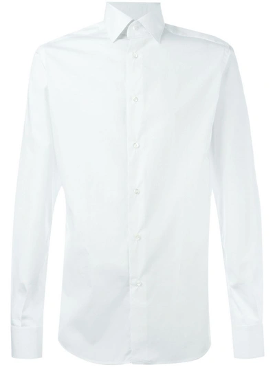 Fashion Clinic Timeless 'piumino Twill' Shirt In White