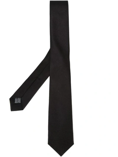Fashion Clinic Timeless Woven Tie In Black