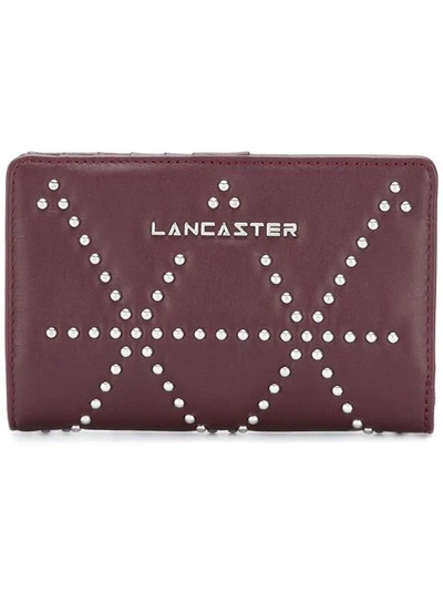 Lancaster Studded Wallet In Red