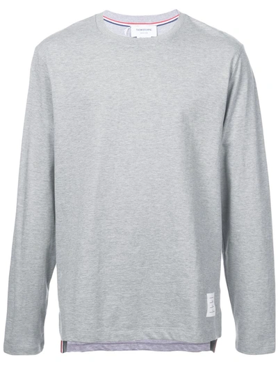 Thom Browne Relaxed Plain Sweatshirt In Grey