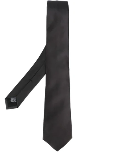 Fashion Clinic Timeless Woven Silk Tie In Black