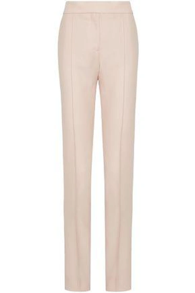 Stella Mccartney Woman Anna Wool-piqué Straight-leg Pants Pastel Pink