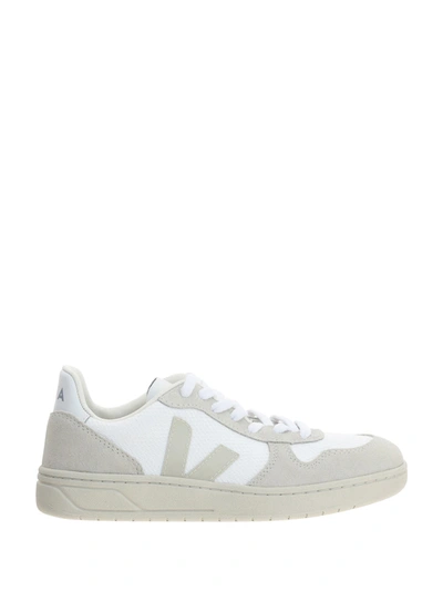 Veja V-10 Trainers In White Natural Pierre
