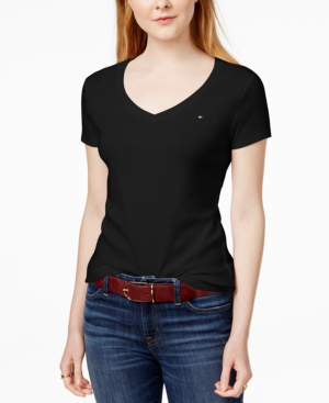 tommy hilfiger v neck t shirt womens