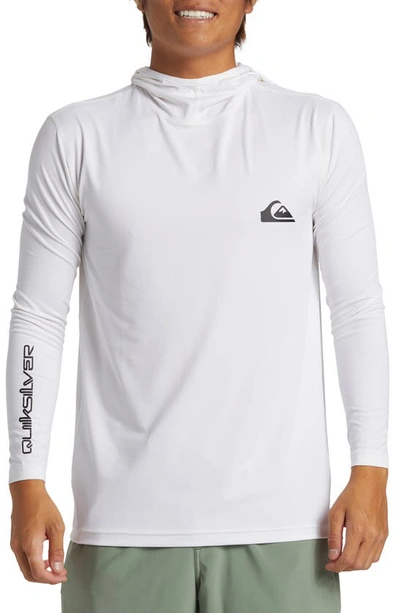 Quiksilver Everyday Surf Long Sleeve Hooded Rashguard In White
