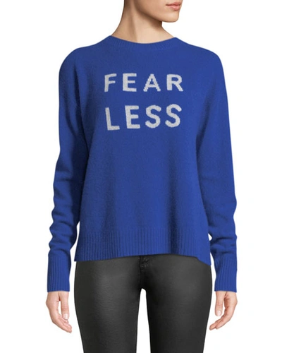 360 Sweater Fear Less Cashmere Pullover Sweater In Royal