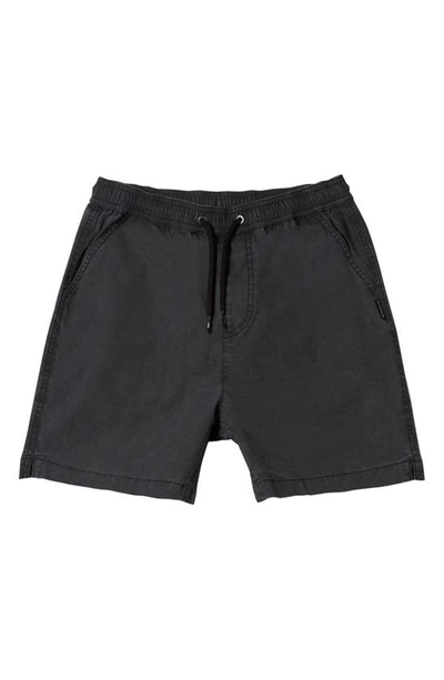 Quiksilver Kids' Taxer Stretch Cotton Poplin Shorts In Black