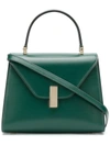 Valextra Iside Mini Leather Shoulder Bag In Green