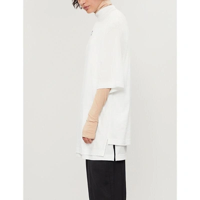 Y-3 Signature Cotton-jersey T-shirt In White