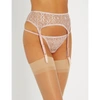 Myla Rosemoor Street Metallic Lurex-lace Suspender Belt In Pink