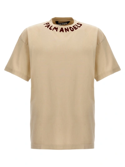 Palm Angels Seasonal Logo T-shirt In Brown