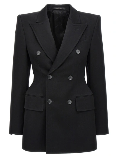 Balenciaga Hourglass Blazer And Suits In Black