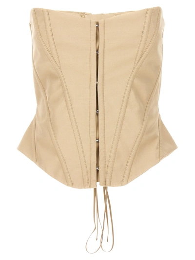 Stella Mccartney Shaped Corset Top Tops In Neutral