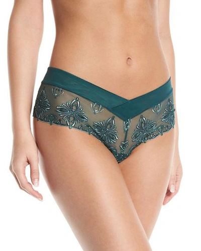 Chantelle Champs Elysees Hipster Briefs In Sequoia Green