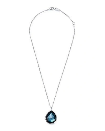 Ippolita Silver Teardrop Pendant Necklace In Medium Blue