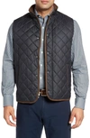 Peter Millar Men's Essex Snap-front Quilted Vest In Black