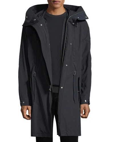 Vince Men's Hooded Parka Coat With Detachable Lining In Coastal