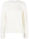 Federica Tosi Distressed Sweater In White