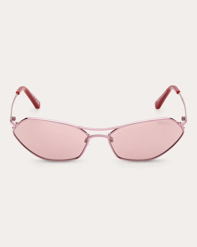 Pucci Women's Shiny Pink Mirror Geometric Sunglasses
