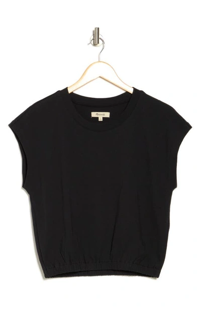 Madewell Hedgehog Cap Sleeve T-shirt In True Black